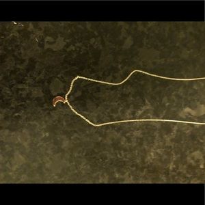 Rose gold moon necklace